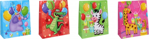 Gift bag L kids 32 × 44 × 11 cm with animals