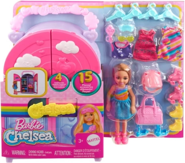 Barbie Chelsea wardrobe – doll and 15 accessories