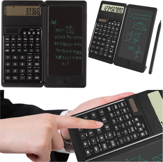 Scientific calculator with solar power and LCD block