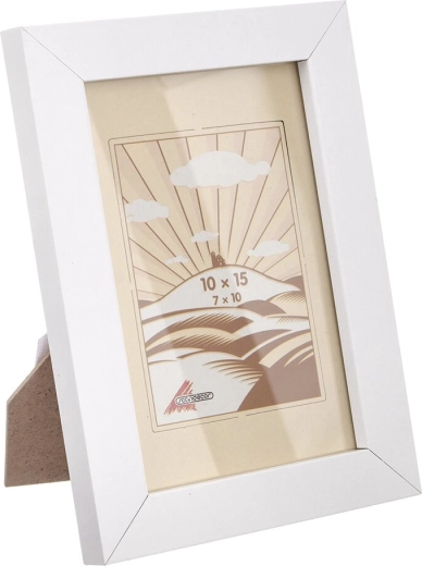 White wooden photo frame 10 × 15 cm