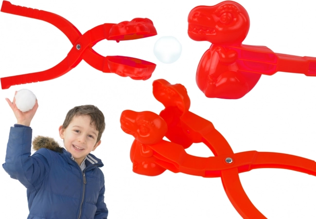 Dinosaur Snowball Maker Red
