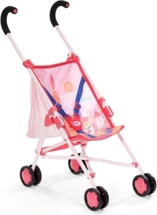BABY born doll stroller with handles and net – pink