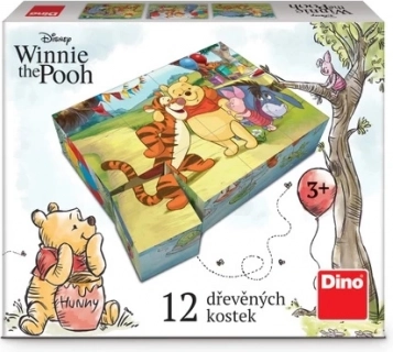 DINO Cubes illustrés Winnie l’Ourson, 12 cubes