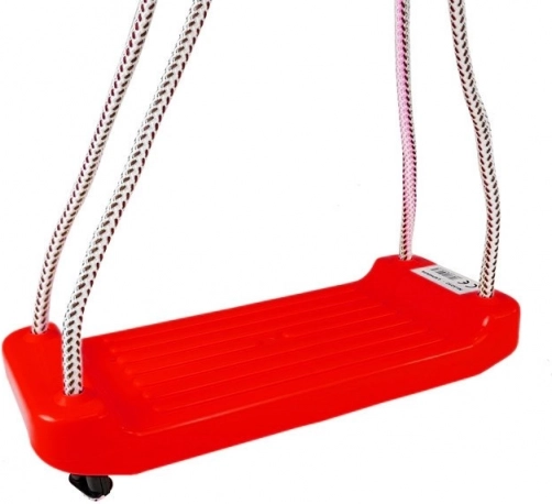 Plastic garden swing – red seat
