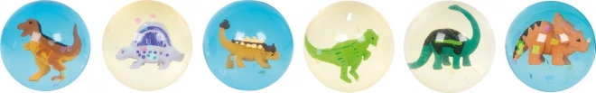 GOKI bouncy ball with 3D dinosaurs (assorted colors)