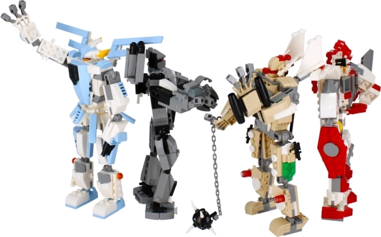 Poseable mech for action poses