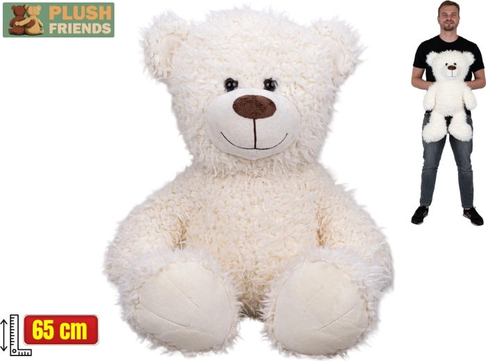 Ours en peluche Plush Friends 65 cm blanc