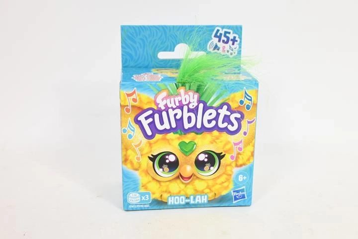 Furby Furblets Hoo-Lah mini interactive plush toy with clip