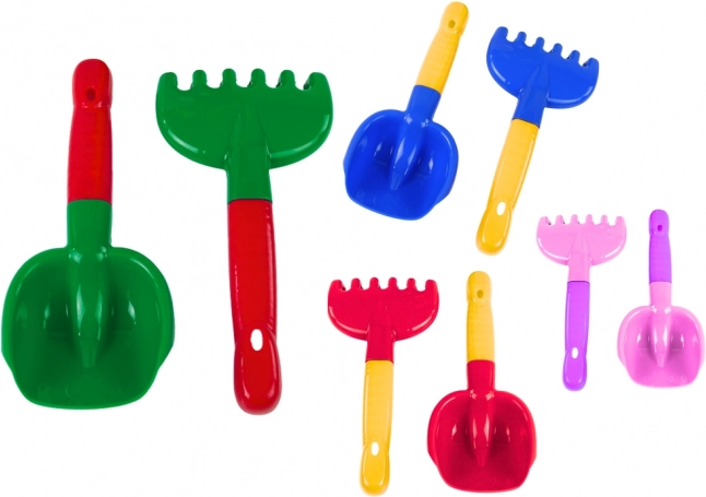 Pelle et râteau pour enfants pour le sable - ensemble bicolore