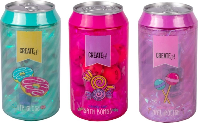 Create It! Candy gift tin with kids’ cosmetics