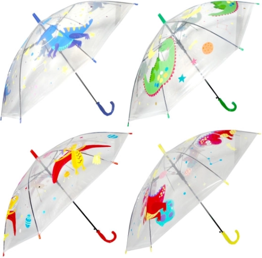 Children's automatic umbrella with dinosaurs