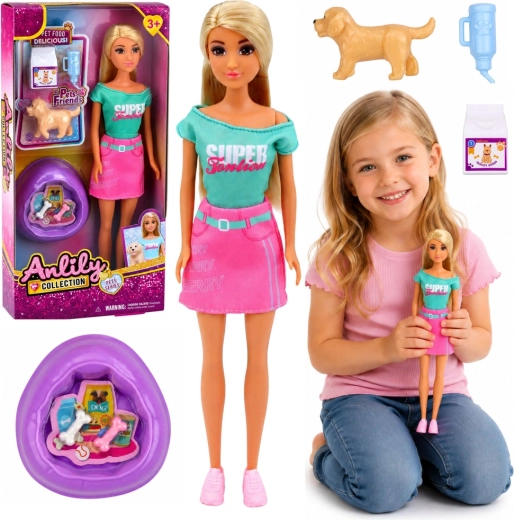 Anlily Fashion Doll with Puppy and Accessories