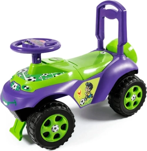 Doloni ride-on car in football design, blue-green