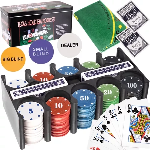 Poker set in a tin box 200 chips MALATEC