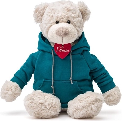 Woodyland ours en peluche Spencer en sweat à capuche bleu 36 cm