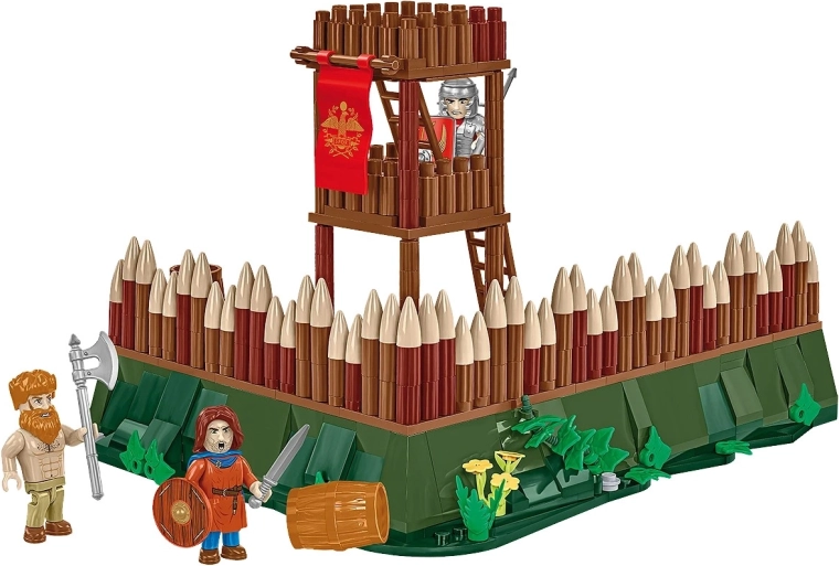 Detailreicher Wachturm mit Palisade