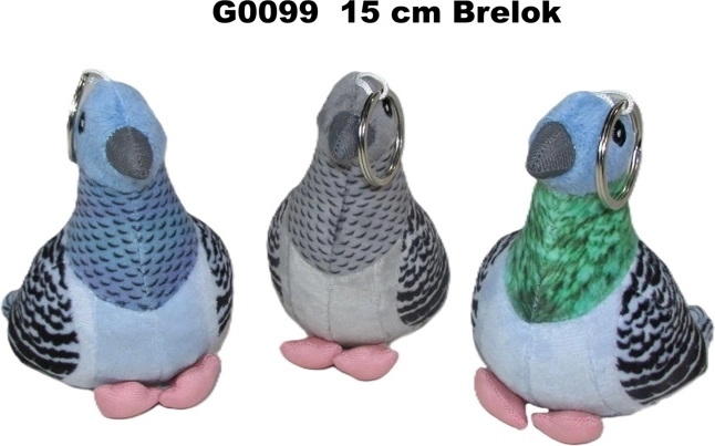 Plush Pigeon Keychain 15 cm (3 variants)