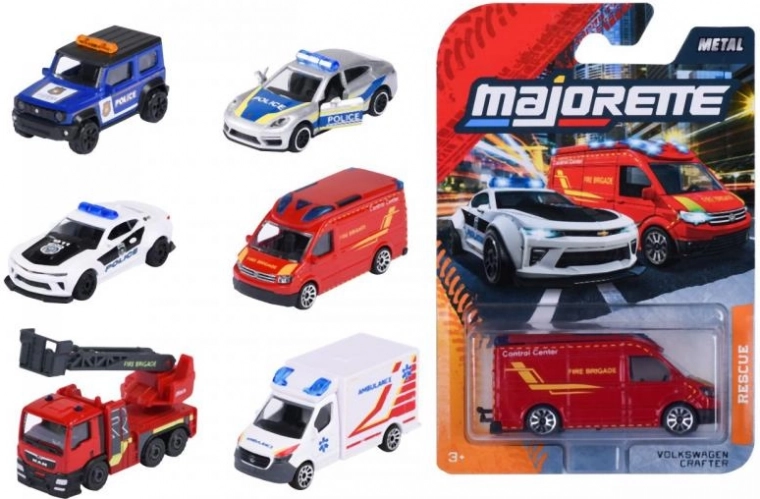 Voiture en métal SOS 7,5 cm – pompiers, police et ambulance