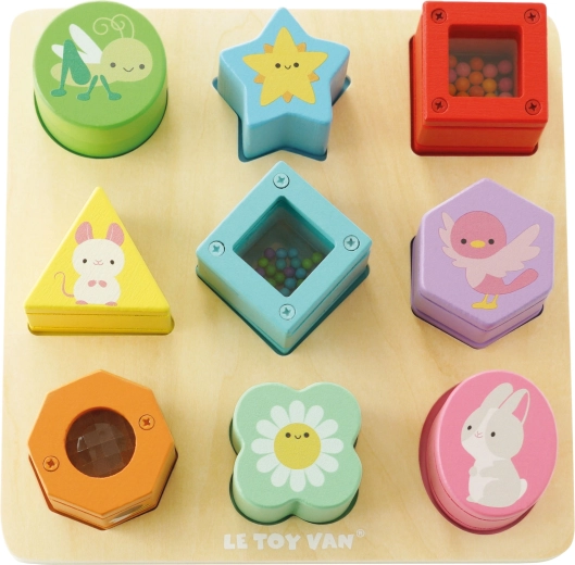 Le Toy Van Wooden Sensory Shape Sorter with Blocks