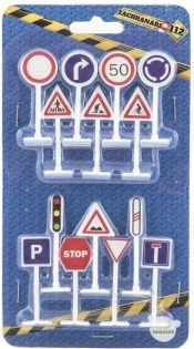 Panneaux de signalisation – lot éducatif de 14 pièces, modèles en plastique 5,5 cm
