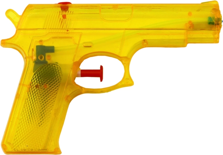 Small plastic water gun yellow 15 × 10.5 cm