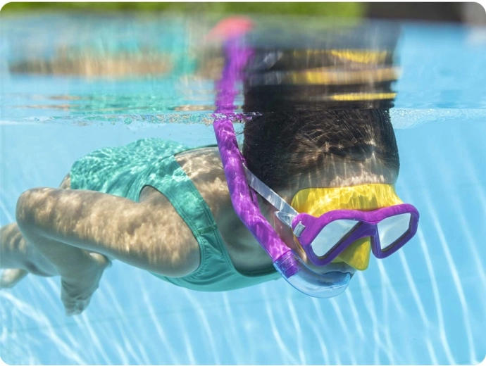 Ergonomische snorkel met spatkap