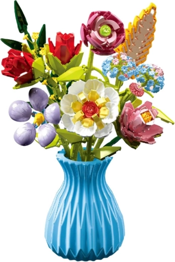 Creative bouquet of 8 flower types