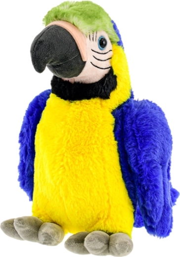 Pluchen papegaai 29 cm blauw‑geel
