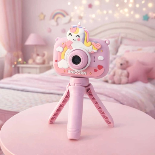 Stable shots thanks to the mini tripod