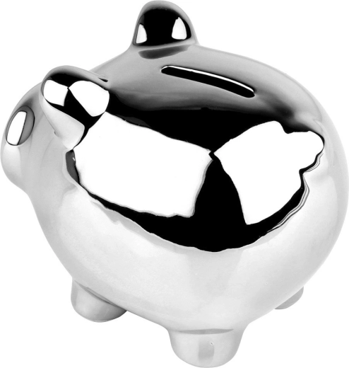 Spiegelend glanzende zilverkleurige afwerking