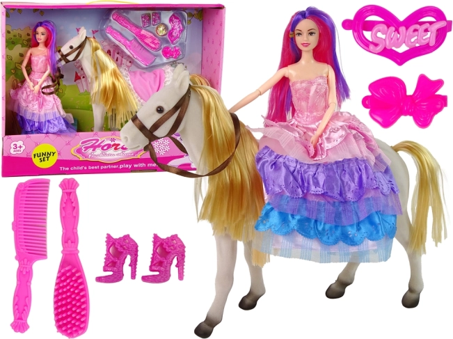 Princess Puppet with White Horse