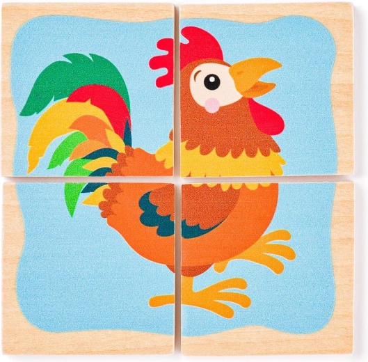 4 niedliche Motive von Haustieren