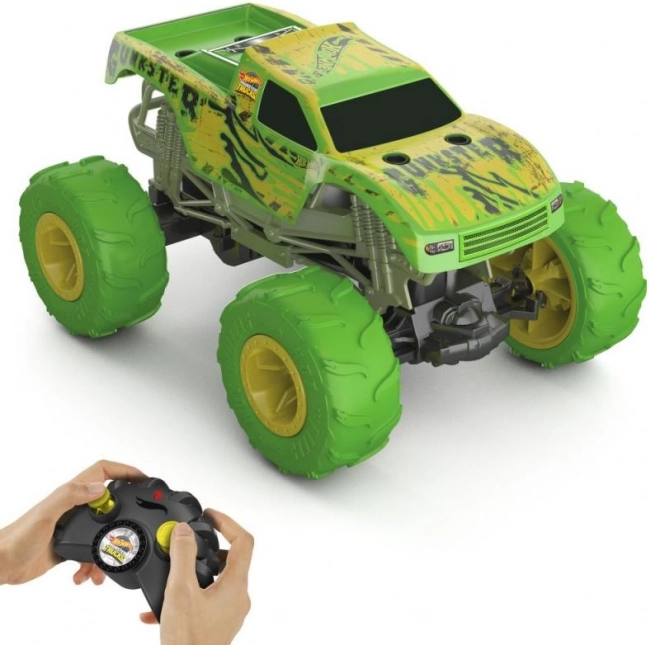 RC car HOT WHEELS Monster Trucks Gunkster 1:15 glow-in-the-dark