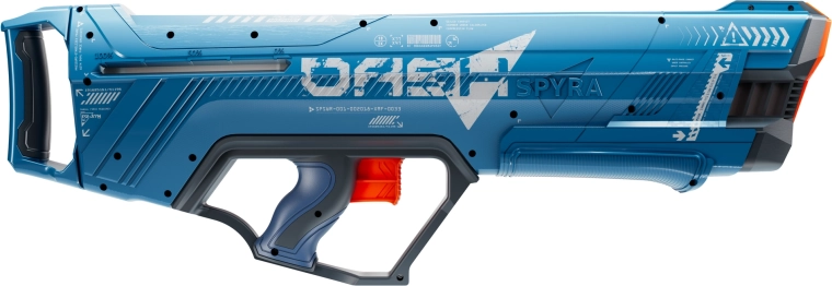 No batteries: purely mechanical water blaster