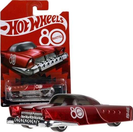 Hot Wheels Mattel Dream Mobile ruby red classic model for Mattel’s 80th anniversary