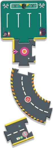 Flexible layout with roundabout and curves