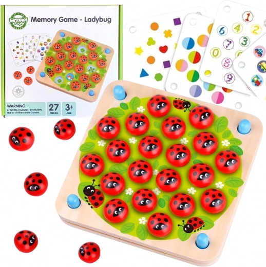 Wooden Memory Game with Ladybugs WOOPIE Green