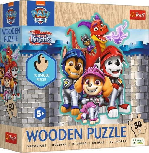 Houten puzzel Paw Patrol 50 stukjes
