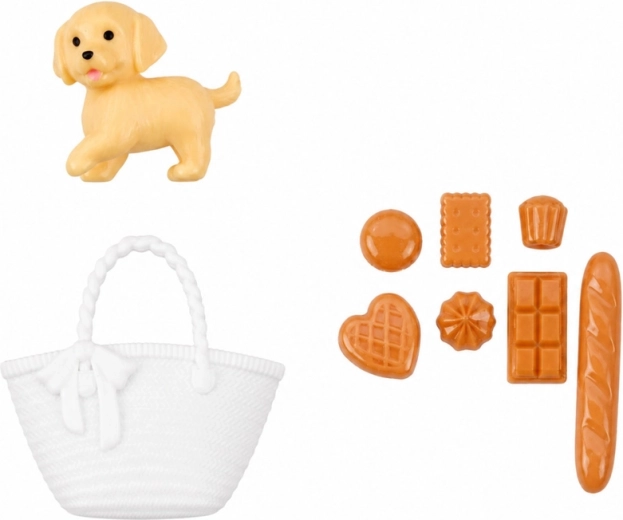 Hondje, handtas en snack-accessoires