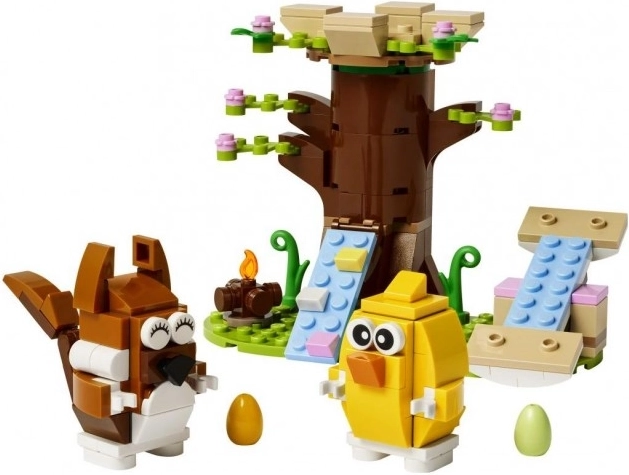 Aire de jeux printanière LEGO pour petits animaux