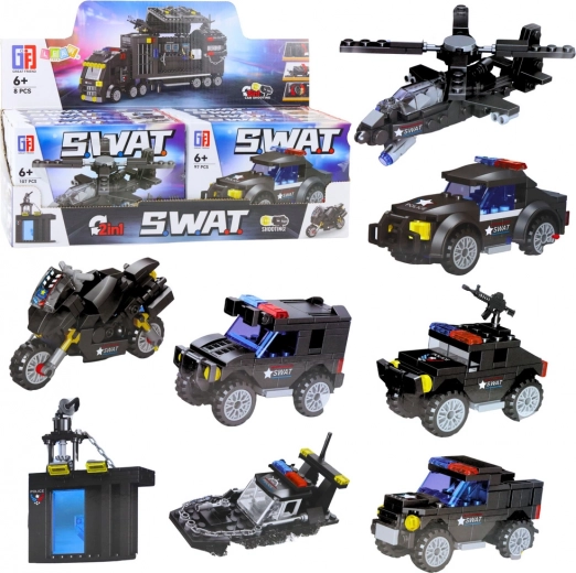Konstruktions-Bauset SWAT – Fahrzeuge und Einsatzmittel 2-in-1 (92–117 Teile)