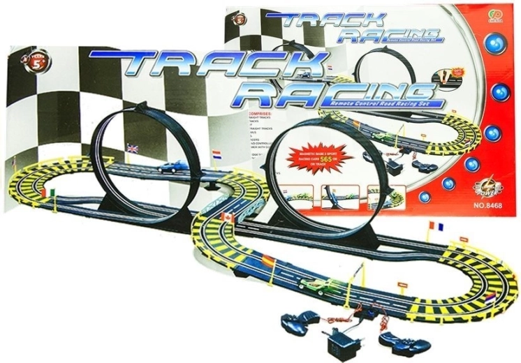 Racing Slot Car Track with Two Cars 565 cm