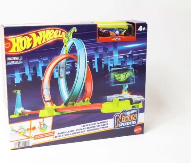 Hot Wheels Neon Speeders neon super loop with launcher