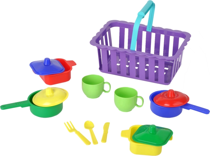 Kleurrijke set voor realistisch keukenspel