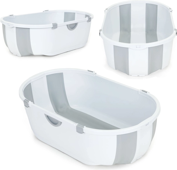 Baignoire pour enfant, baignoire de voyage pliante, bonde grise