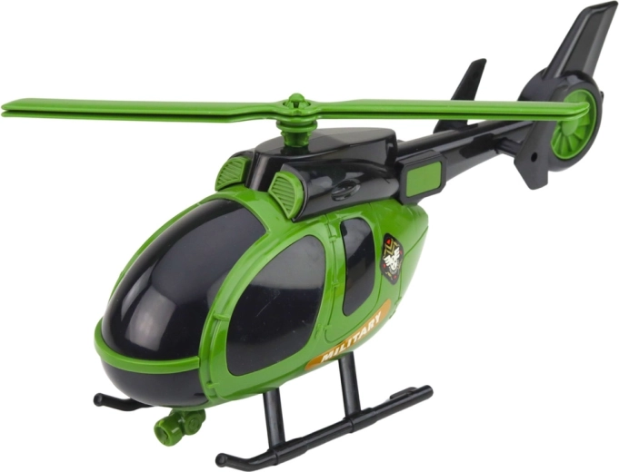 Hubschrauber und sportliches Militärauto für vielfältige Missionen