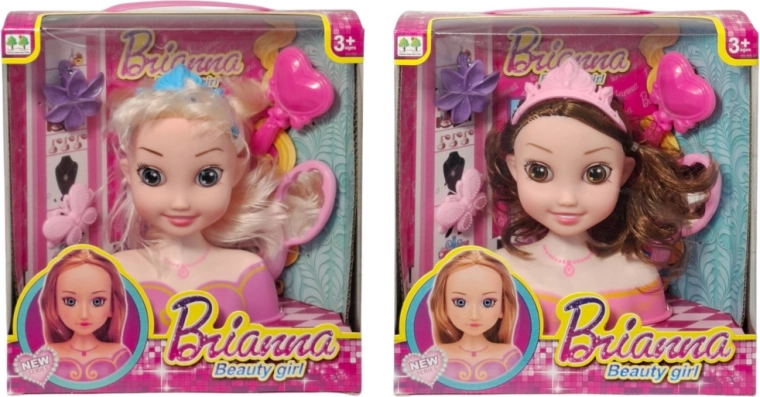 Styling head for hair styling with accessories