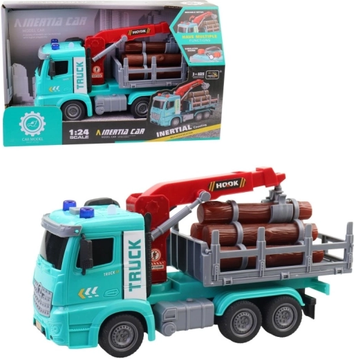 Boomstamwagen met batterijen voor kinderen