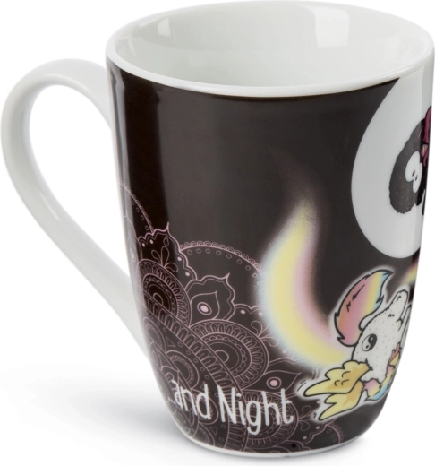 Day and night mood on one mug