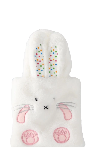 Soft bunny with embroidered face